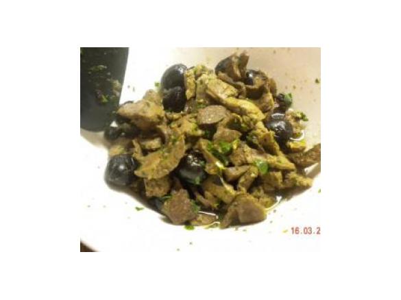 FEGATO E CUORE ALLE OLIVE NERE