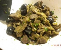 FEGATO E CUORE ALLE OLIVE NERE