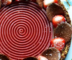Cheesecake con tourbillon alle fragole