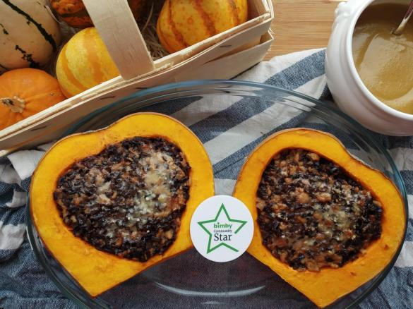 Timballo in zucca di riso violet al ragù bianco con salsa di Damasco -CONTEST TIMBALLI DI RISO