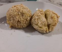 Polpette con broccoli e formaggio al forno