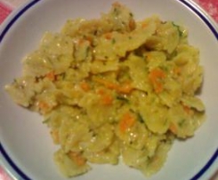 Farfalline con zucchine,carote e frutta secca