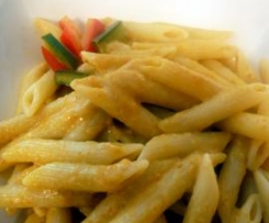 Mezze penne con crema di peperoni