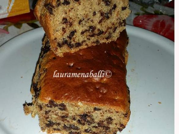 plumcake banana e gocce di cioccolato