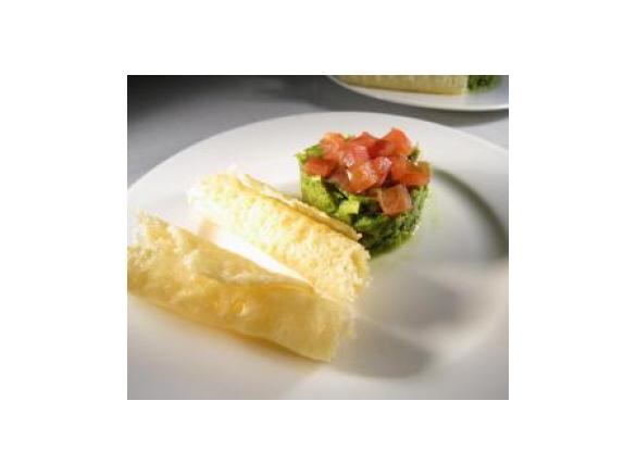 Medaglioni di asparagi con sigari di parmigiano