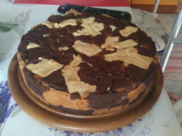 Torta "maculata" con doppia crema pasticcera