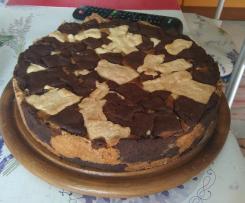 Torta "maculata" con doppia crema pasticcera