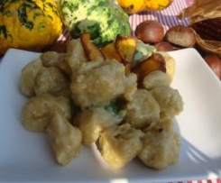 gnocchi con zucca e castagne