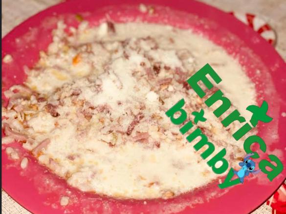 Risotto con scamorza e speck