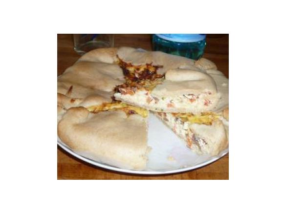 TORTA SALATA PEPERONI E FUNGHI