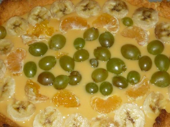  torta di frutta con frolla di ricotta e crema al succo di frutta