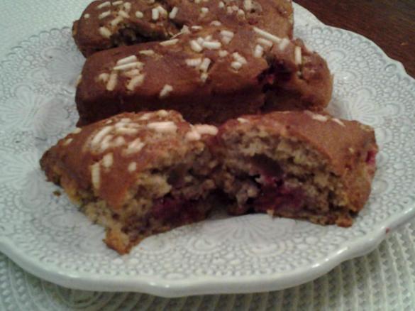 Dolcetti leggerissimi banane e lamponi