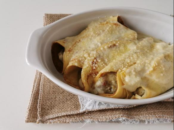 Crespelle Bimby con carciofi e salsiccia