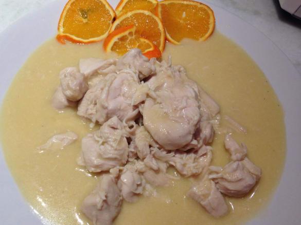 Bocconcini di petto di pollo al profumo d'arancia