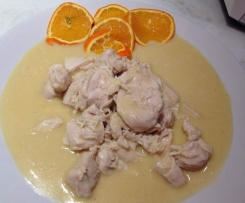 Bocconcini di petto di pollo al profumo d'arancia