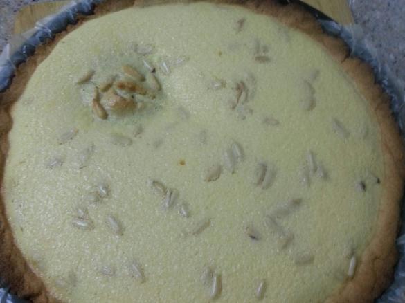 Torta alla crema di panna e ricotta