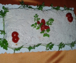 Millefoglie di pan di segale al salmone