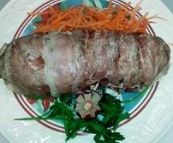   arrosto finto con funghi 