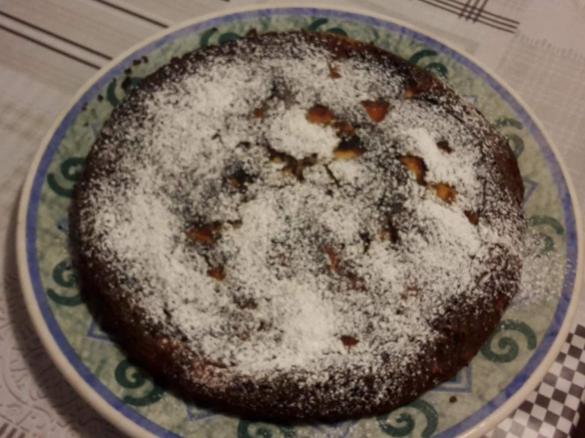 Torta di mele, uvetta, mandorle e yogurt al limone (senza glutine)