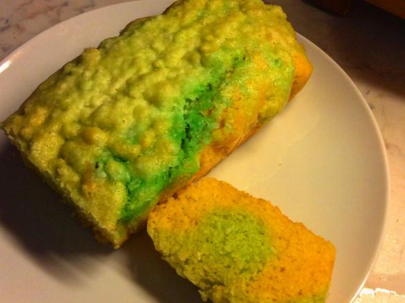 Plumcake al cocco variegato alla menta (cotto al varoma)