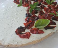 Cheesecake salata al basilico e pomodorino confit "contest torte senza cottura"