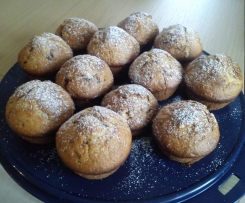 MUFFIN ALLA BANANA CON GOCCE DI CIOCCOLATO FONDENTE