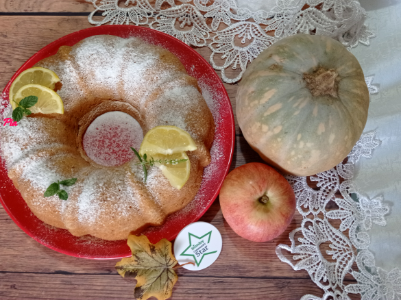 CIAMBELLA CON MELE ZUCCA E OLIO DI COCCO / contest mele