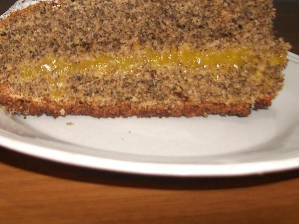 torta di grano saraceno con crema all'arancia