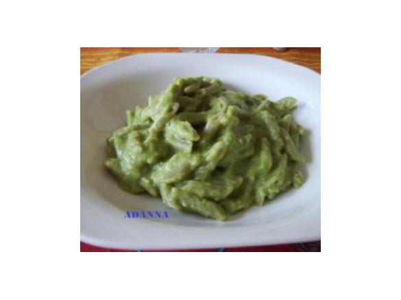 PENNE CON VELLUTATA DI PISELLI