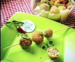 Polpette pollo e melanzane con doppia panatura