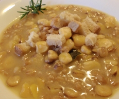 Zuppa di cicerchie e farro