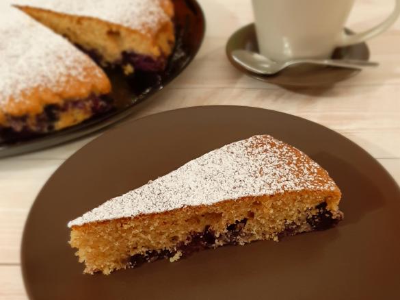 Torta integrale di mirtilli freschi (senza lattosio)