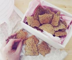 Crackers di soya, multicereali e mandorle (vegan, senza sale e glutenfree)