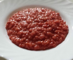 Orzotto rosa con barbabietola