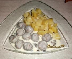Polpettine In salsa di Capperi Con Contorno Di Patate