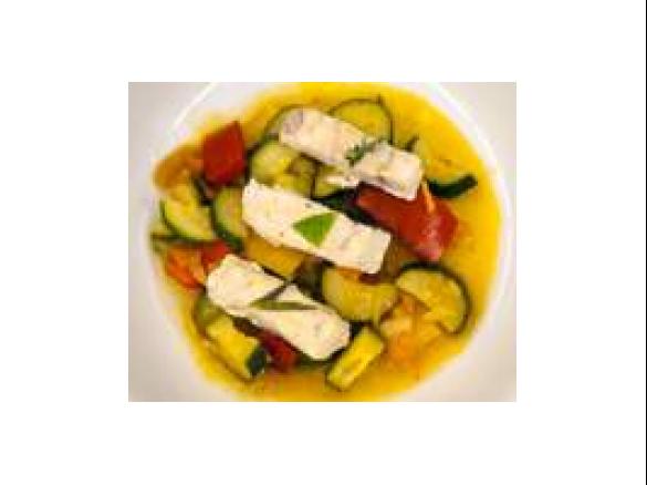 Pesce spada alla menta e limone con ratatouille - della blogger Giada