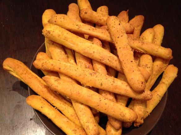 Grissini di zucca e pistacchi