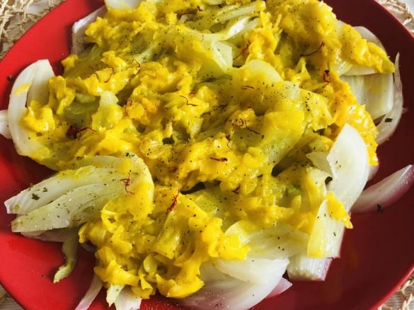 Finocchi al Varoma con sponsali allo zafferano