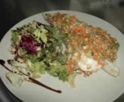 Coda di rospo in crosta di verdure