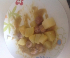 Salsiccia in umido con patate