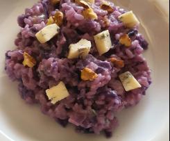 Risotto con verza (o cavolo) rosso al gorgonzola