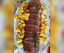 Polpettone ripieno avvolto nello speck