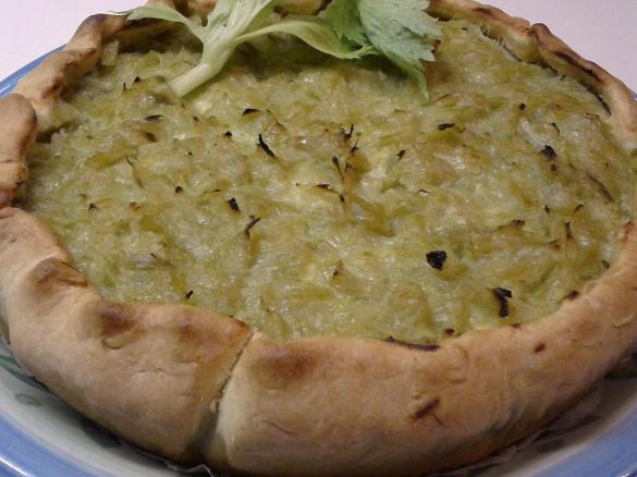 Quiche di ricotta e porri