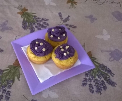 CUPCAKE AL PROFUMO DI LAVANDA - CONTEST - con farina di kamut e ripieno di nutella