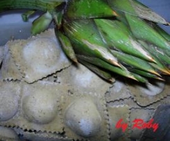 Ravioli ai carciofi e ricotta