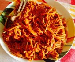 Pasta risottata con sugo di tonno