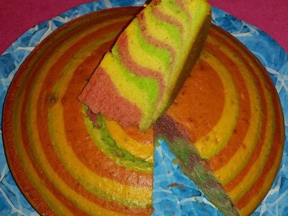 TORTA SEMPLICE MULTICOLORE