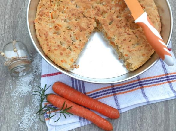 Focaccia con  Carote e Fontina (a modo mio )