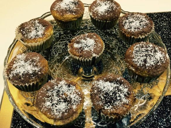 Muffin cocco/cioccolato e noci senza glutine