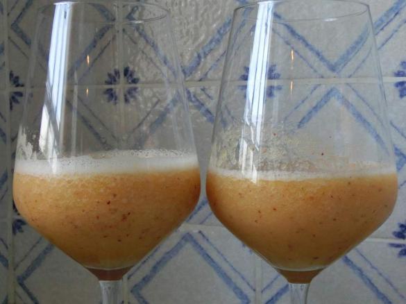 Aperitivo Pesca-Melone al Prosecco e Menta